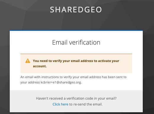 Verify your email