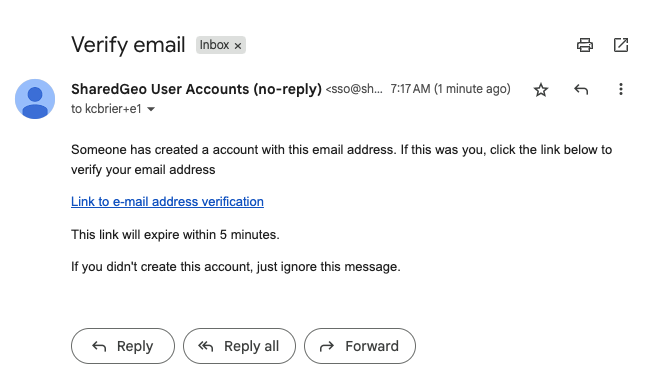Verify your email